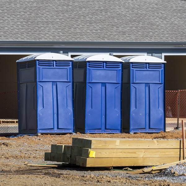 how often are the portable restrooms cleaned and serviced during a rental period in Hoopa